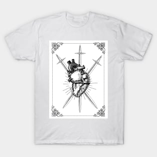 3 of swords tarot card T-Shirt